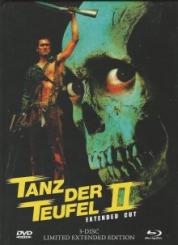 Tanz der Teufel 2 (3-Disc Extended Edition Mediabook, Blu-ray+DVD, Cover A) (1987) [FSK 18] [Blu-ray] 