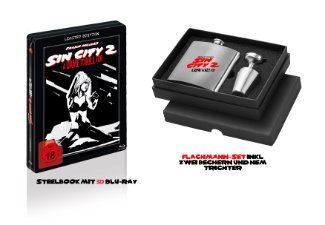 Sin City 2 - A Dame to kill for (Limited Steelbook inkl. Flachmann) (2014) [FSK 18] [3D Blu-ray] 