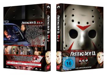 Freitag der 13. Teil 3 (3 Disc Limited Wattiertes Mediabook, Blu-ray+DVD) (1982) [Blu-ray] 