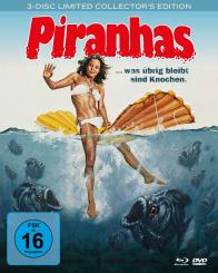 Piranhas (3 Disc Limited Mediabook, Blu-ray+ 2 DVDs) (1978) [Blu-ray] 