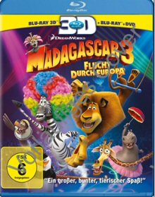 Madagascar 3 - Flucht durch Europa (3D Blu-ray + Blu-ray + DVD) (2012) [3D Blu-ray] 