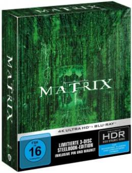 Matrix (Titans of Cult Steelbook inkl. Pin+Magnet, 4K Ultra HD+Blu-ray) (1999) [4K Ultra HD] 