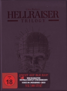 Hellraiser 1-3 (Limited Black Box Edition, 4 Mediabooks + Buch, 8 Discs) (Uncut) [FSK 18] [Blu-ray] 