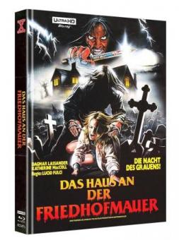 Das Haus an der Friedhofmauer (Limited Mediabook, 4K Ultra HD+Blu-ray+CD-Soundtrack, Cover A) (1981) [FSK 18] [4K Ultra HD] 