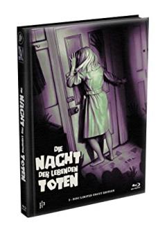 Night of the Living Dead (Limited Wattiertes Mediabook, Cover Q) (1968) [Blu-ray] 