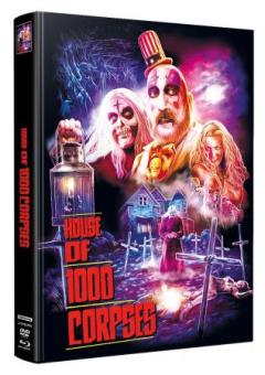 Haus der 1000 Leichen (Limited Wattiertes Mediabook, Blu-ray+DVD, Cover W) (2002) [FSK 18] [Blu-ray] 