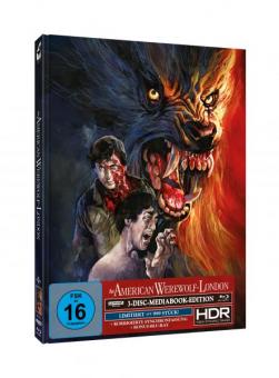 American Werewolf in London (3 Disc Limited Mediabook, 4K Ultra HD+2 Blu-ray's, Cover A) (1981) [4K Ultra HD] 