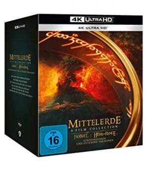 Mittelerde Edition: Der Hobbit Trilogie + Der Herr Der Ringe Trilogie (15 Discs, Extended+Kinofassung) (2016) [4K Ultra HD]] 