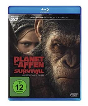 Planet der Affen: Survival (3D Blu-ray+Blu-ray) (2017) [3D Blu-ray] [Gebraucht - Zustand (Sehr Gut)] 