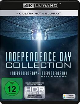 Independence Day 1+2 (4 Discs, 4K Ultra HD+2 Blu-ray's) (1996) [4K Ultra HD] 