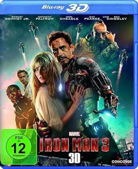 Iron Man 3 (inkl. 2D-Version) (2013) [3D Blu-ray] [Gebraucht - Zustand (Sehr Gut)] 