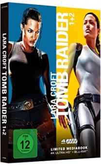 Lara Croft: Tomb Raider 1+2 (Limited Mediabook, 4K Ultra HD+Blu-ray, 4 Discs) [4K Ultra HD] 