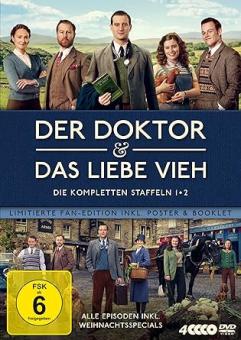 Der Doktor und das liebe Vieh - Die kompletten Staffeln 1+2. Fanedition inkl. Booklet & Poster LTD. (4 DVDs) 