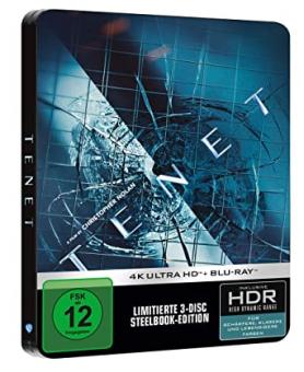 Tenet (Limited Steelbook, 4K Ultra HD+2 Blu-ray's) (2020) [4K Ultra HD] 
