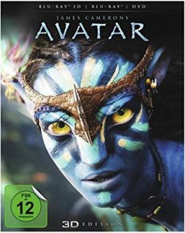 Avatar 3D (inkl. 2D-Version + DVD) (2009) [3D Blu-ray] [Gebraucht - Zustand (Sehr Gut)] 