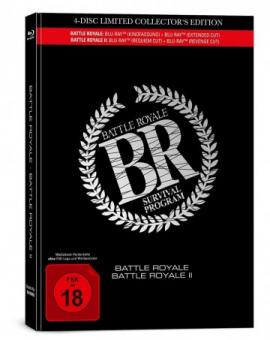 Battle Royale 1+2 (4 Disc Limited Mediabook) [FSK 18] [Blu-ray] 