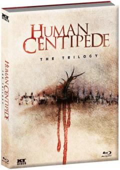 Human Centipede 1-3 Trilogy (Limited Wattiertes Mediabook, 3 Blu-ray's+3 DVDs) [FSK 18] [Blu-ray] 
