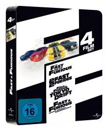 Fast and Furious 1-4 (Limited Jumbo Steelbook, 4 DVDs)   