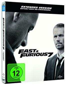 Fast & Furious 7 - Extended Version (Limited Steelbook) (2015) [Blu-ray] 