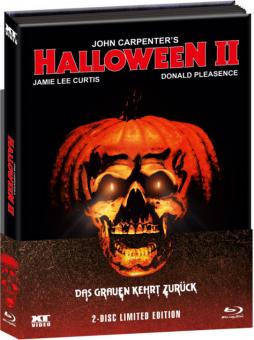 Halloween 2 (Uncut, Limited Wattiertes Mediabook, Blu-ray+DVD, Cover B) (1981) [FSK 18] [Blu-ray] 