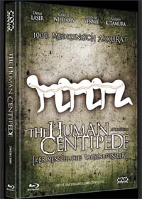 Human Centipede - Der menschliche Tausendfüßler (3 Disc Limited Mediabook, Blu-ray+2 DVDs, Uncut, Cover B) (2009) [FSK 18] [Blu-ray] 