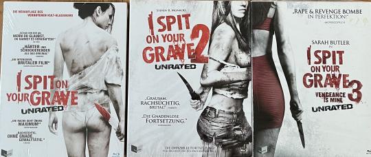 I Spit on your Grave 1-3  (3 Discs Package, Erstauflagen im Schuber) [FSK 18] [Blu-ray] 