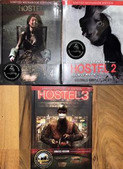 Hostel 1-3 (3 Mediabooks, Blu-ray+DVD, Cover C) [FSK 18] [Blu-ray] 