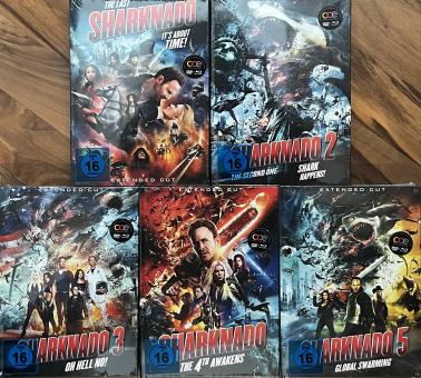 Sharknado 1 - 5 (Limited Mediabook, Blu-ray+DVD) (5 Mediabooks) (2013-2017) [Blu-ray] 
