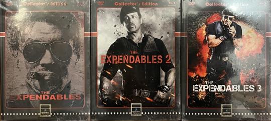 The Expendables 1-3 (Limited Uncut Mediabooks, Blu-ray+DVD, Cover B) [FSK 18] [Blu-ray] 