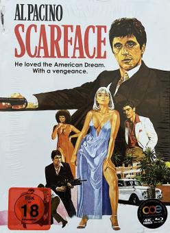 Scarface (Limited Mediabook, 4K Ultra HD+Blu-ray, Cover A) (1983) [FSK 18] [4K Ultra HD] (B-Ware! Mediabook beschädigt!) 