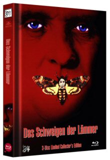 Das Schweigen der Lämmer (3 Disc Limited Mediabook, Blu-ray+2 DVDs, Cover B) (1991) [Blu-ray] 