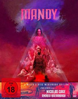 Mandy (3 Disc Limited Mediabook, Blu-ray+2 DVDs, Cover A) (2018) [FSK 18] [Blu-ray] 