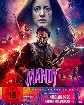 Mandy (3 Disc Limited Mediabook, Blu-ray+2 DVDs, Cover B) (2018) [FSK 18] [Blu-ray] [Gebraucht - Zustand (Sehr Gut)] 
