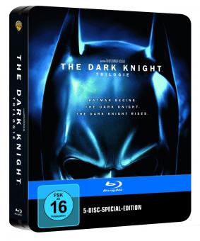 The Dark Knight Trilogy (5 Discs) (Digipack im Metalcase) [Blu-ray] 