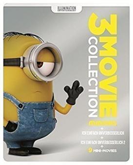 Minions 3 Movie Collection (3 Disc Limited Edition im Steelbook) [Blu-ray] 