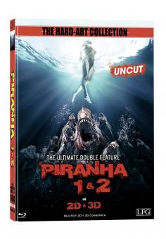 Piranha 1 + 2 (Limited Mediabook Edition, 2D + 3D Blu-ray, Cover B) (2010) [FSK 18] [3D Blu-ray] 