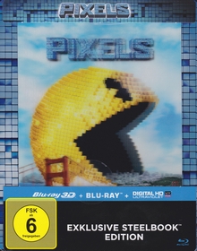 Pixels (Lenticular Steelbook Edition, 3D Blu-ray+Blu-ray) (2015) [3D Blu-ray] 