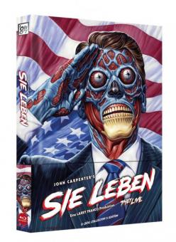 Sie leben - "They Live" (Limited Wattiertes Mediabook, 2 Discs, Cover A) (1988) [FSK 18] [Blu-ray] 