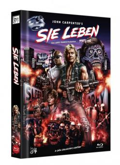 Sie leben - "They Live" (Limited Mediabook, 2 Discs, Cover E) (1988) [FSK 18] [Blu-ray] 