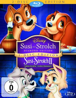 Susi und Strolch / Susi und Strolch 2 - Kleine Strolche, großes Abenteuer (2-Disc Edition) [Blu-ray] 