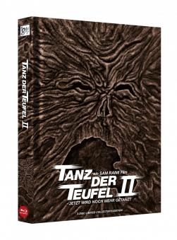 Tanz der Teufel 2 (3 Disc Limited Wattiertes Mediabook, 4K Ultra HD+Blu-ray, Cover A) (1987) [4K Ultra HD] 