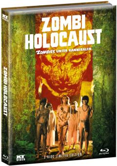 Zombies unter Kannibalen (Zombie Holocaust) (Limited Wattiertes Mediabook, Blu-ray+DVD, Cover B) (1979) [FSK 18] [Blu-ray] 