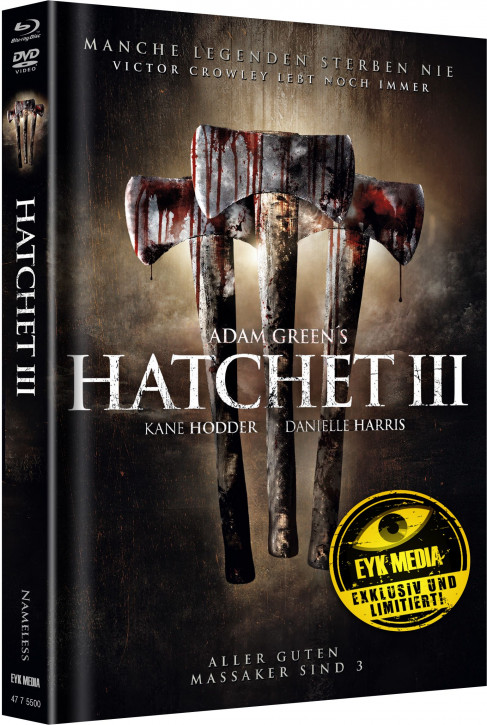 Ihr Uncut DVD-Shop! | Hatchet III (Limited Mediabook, Blu-ray+DVD, Cover B)  (2013) [FSK 18] [Blu-ray] | DVDs Blu-ray online kaufen